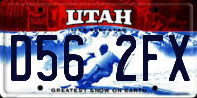 UT license plate D562FX