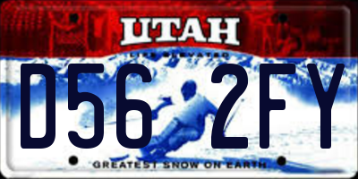 UT license plate D562FY