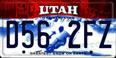 UT license plate D562FZ
