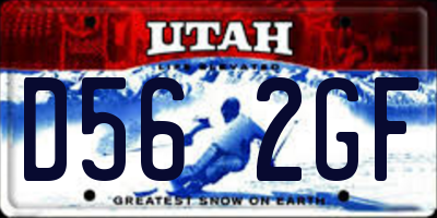 UT license plate D562GF