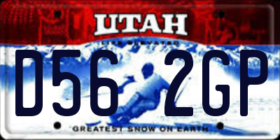 UT license plate D562GP