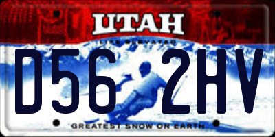 UT license plate D562HV