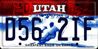 UT license plate D562IF