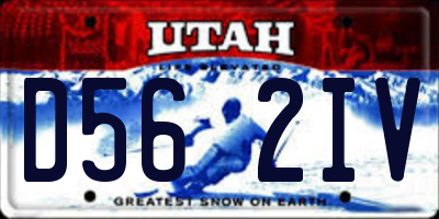 UT license plate D562IV
