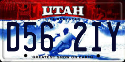 UT license plate D562IY