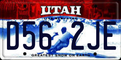 UT license plate D562JE