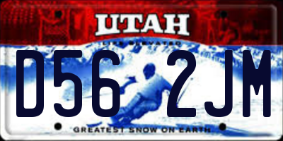 UT license plate D562JM