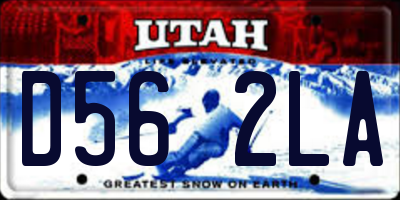 UT license plate D562LA