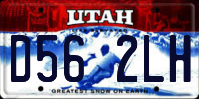 UT license plate D562LH