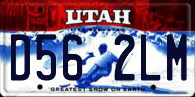 UT license plate D562LM