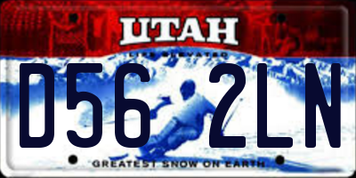 UT license plate D562LN