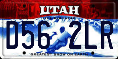 UT license plate D562LR