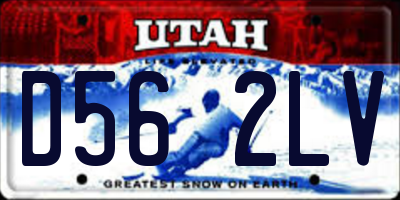 UT license plate D562LV