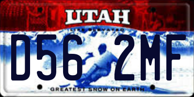 UT license plate D562MF