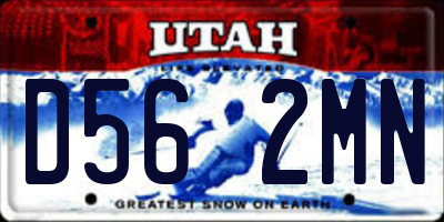 UT license plate D562MN