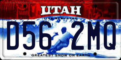 UT license plate D562MQ