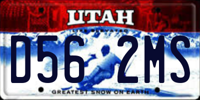 UT license plate D562MS