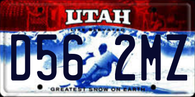 UT license plate D562MZ