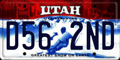 UT license plate D562ND