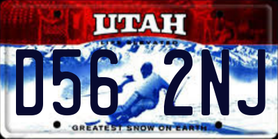 UT license plate D562NJ