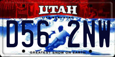 UT license plate D562NW