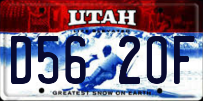UT license plate D562OF