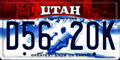 UT license plate D562OK
