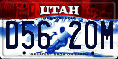 UT license plate D562OM