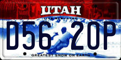 UT license plate D562OP