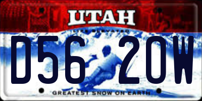 UT license plate D562OW