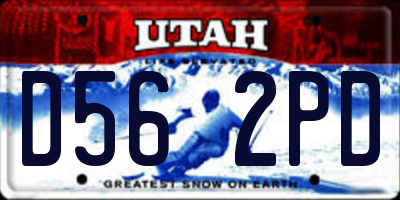 UT license plate D562PD