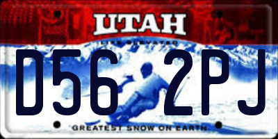 UT license plate D562PJ