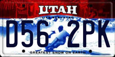 UT license plate D562PK