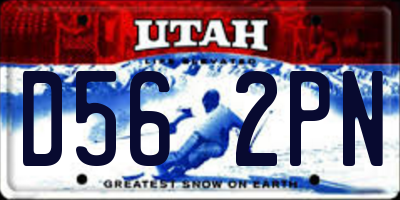 UT license plate D562PN