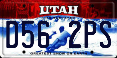 UT license plate D562PS