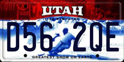 UT license plate D562QE