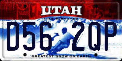 UT license plate D562QP