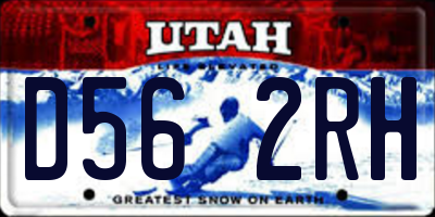 UT license plate D562RH
