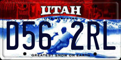 UT license plate D562RL