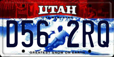 UT license plate D562RQ