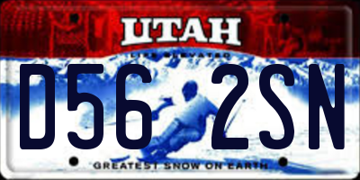 UT license plate D562SN