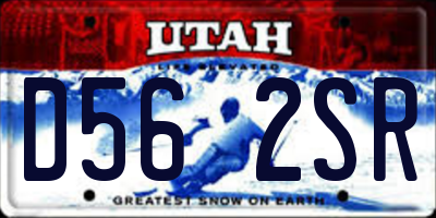 UT license plate D562SR