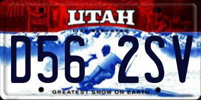 UT license plate D562SV