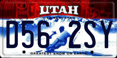UT license plate D562SY