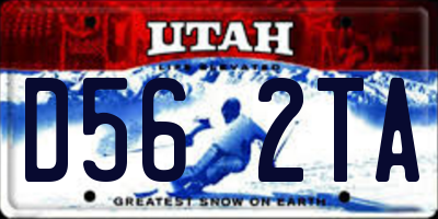 UT license plate D562TA