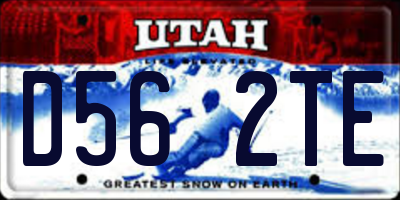 UT license plate D562TE