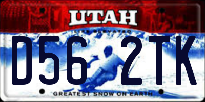 UT license plate D562TK