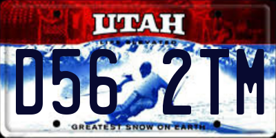 UT license plate D562TM