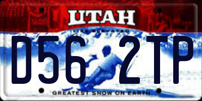 UT license plate D562TP