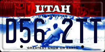 UT license plate D562TT